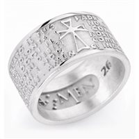 Anneau Amen Padre Nostro in Argent PN-28 - PN-24